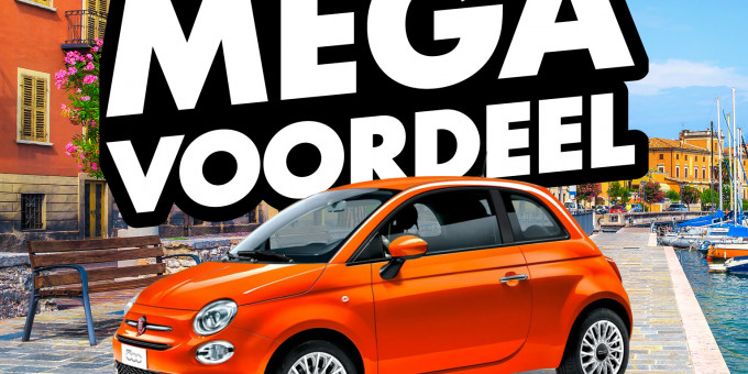 Actieblok Fiat 500 Mega korting