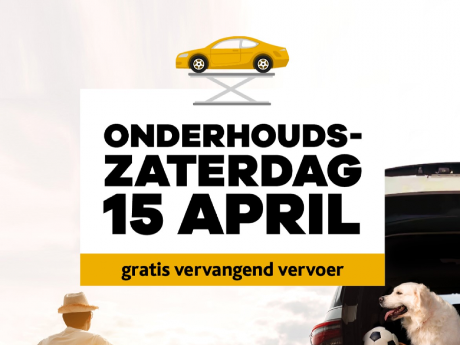 Actieblok onderhoudszaterdag homepage