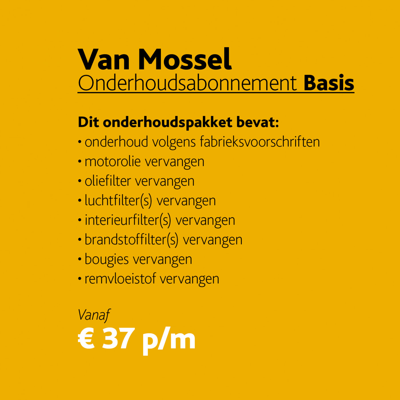 Actieblokken onderhoudsabonnement geel