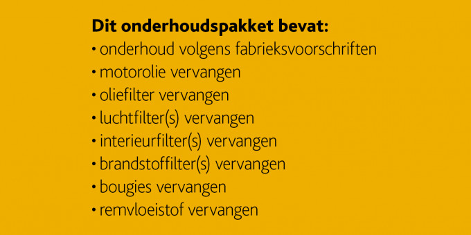 Actieblokken onderhoudsabonnement geel