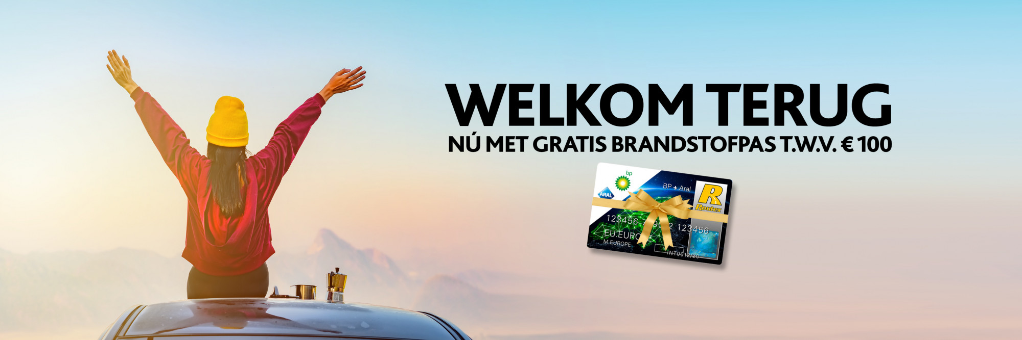 Hero Welkom gratis brandstofpas welkom terug