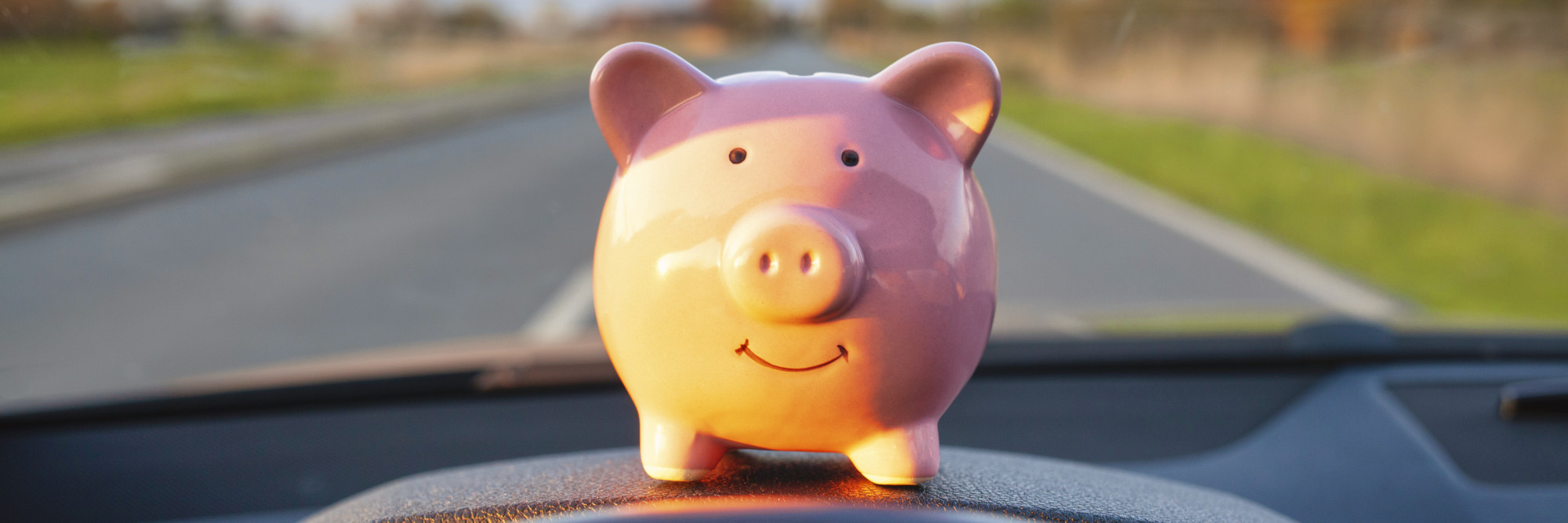 Money pig sitting on dashboard v2