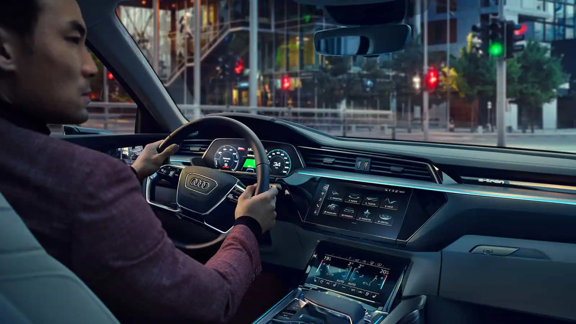 Beeld e tron direct rijden