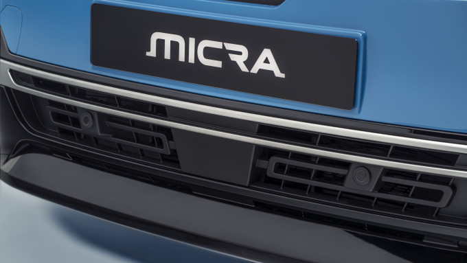 detailed shot of MICRA name plate