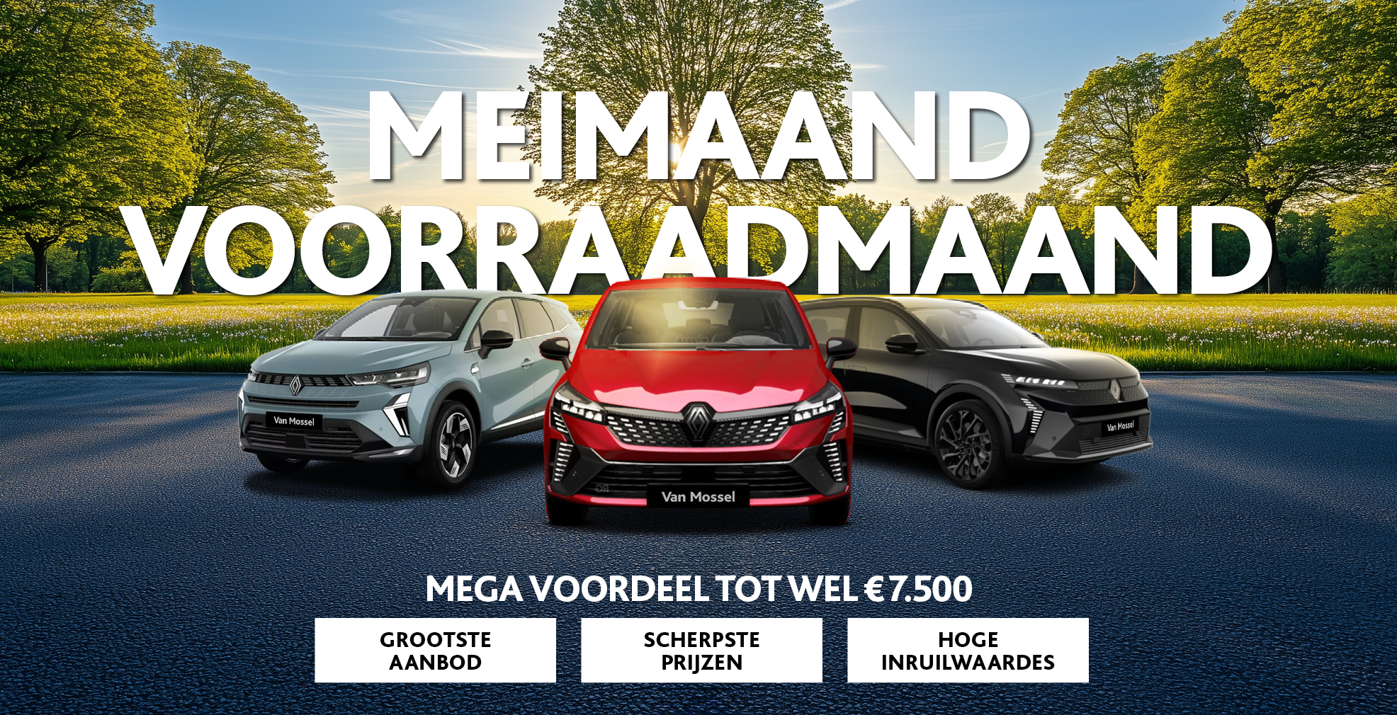 Hero 3 luik Meimaand Voorraadmaand Renault